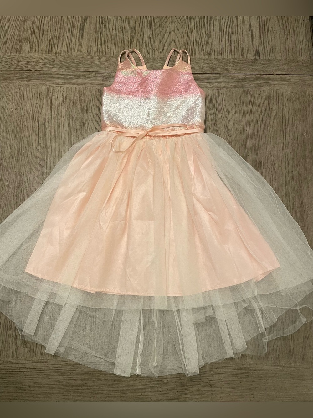 Cat & Jack girls dress, medium, tulle overlay, like new, super cute!